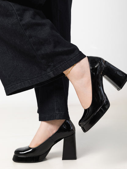 Black Monroe Platform Pumps