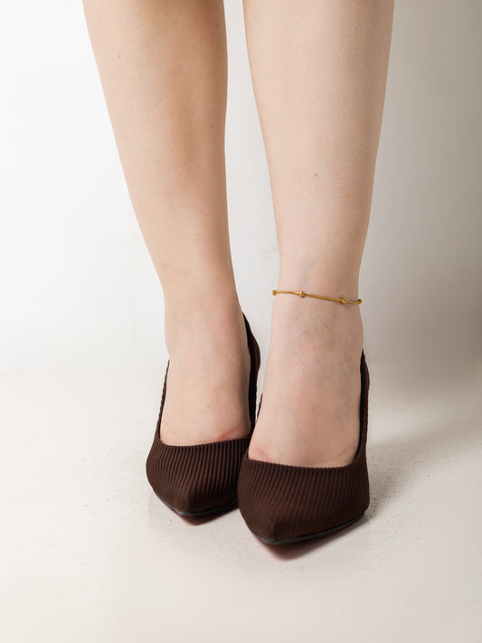 Brown Velora Pointed-Toe Pumps