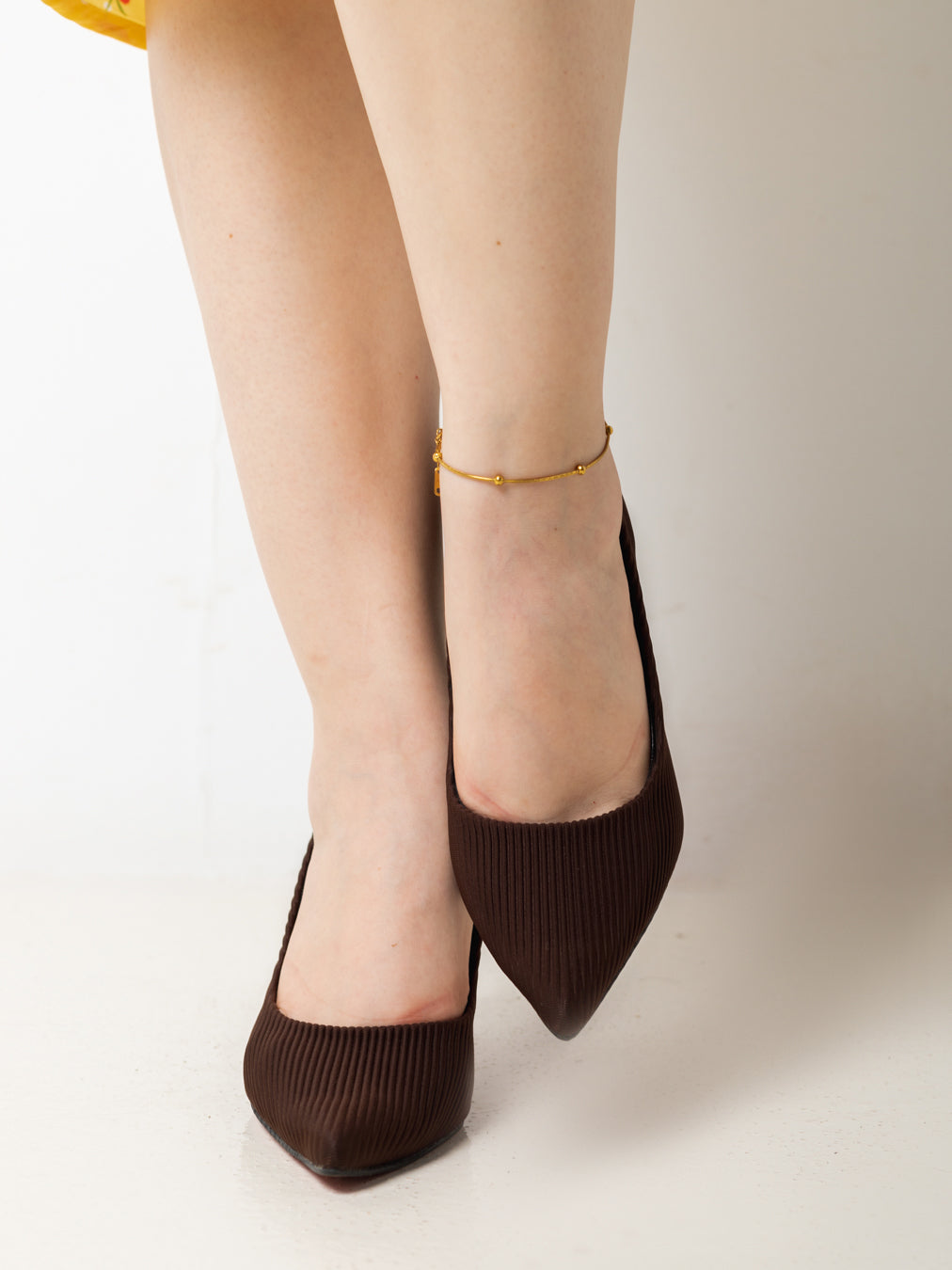 Brown Velora Pointed-Toe Pumps