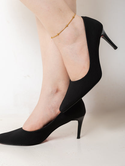 Black Velora Pointed-Toe Pumps