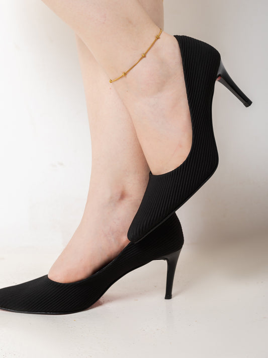 Black Velora Pointed-Toe Pumps