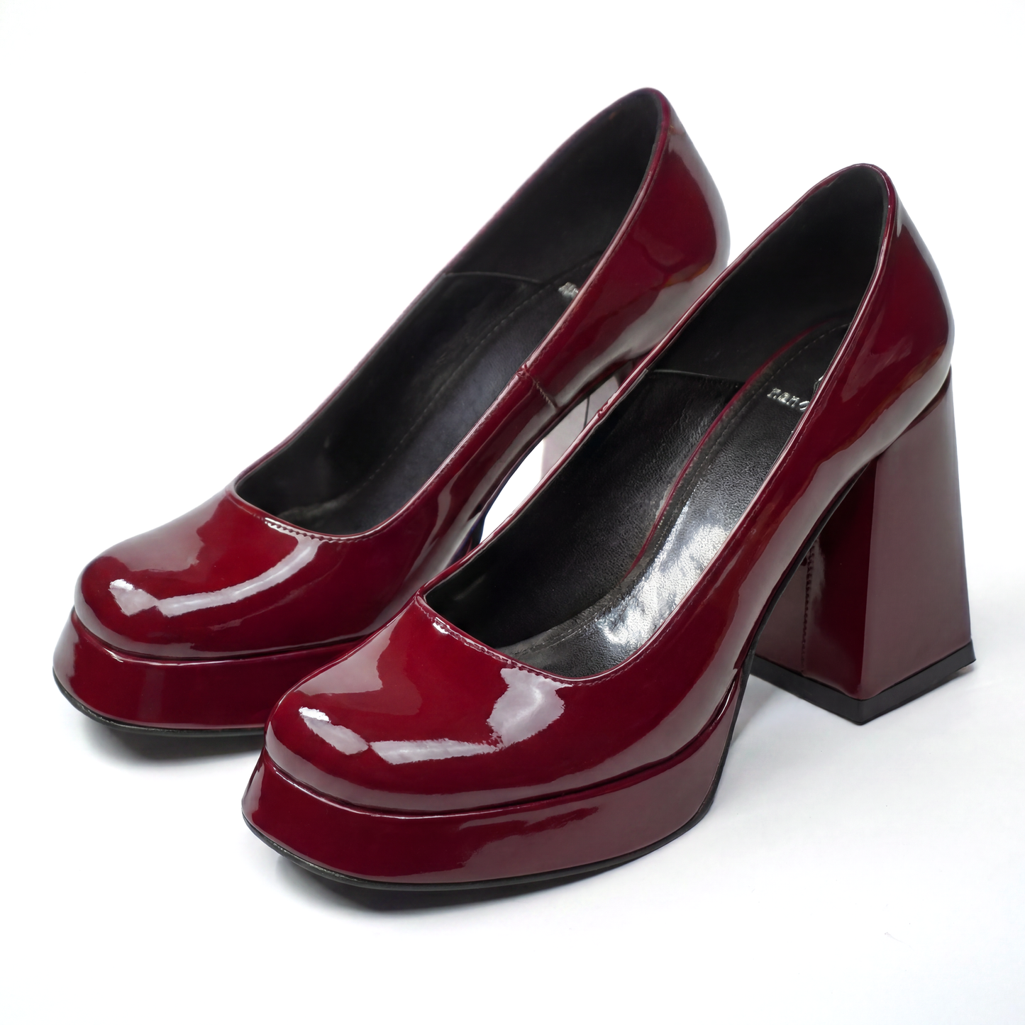 Burgundy Monroe Platform Pumps