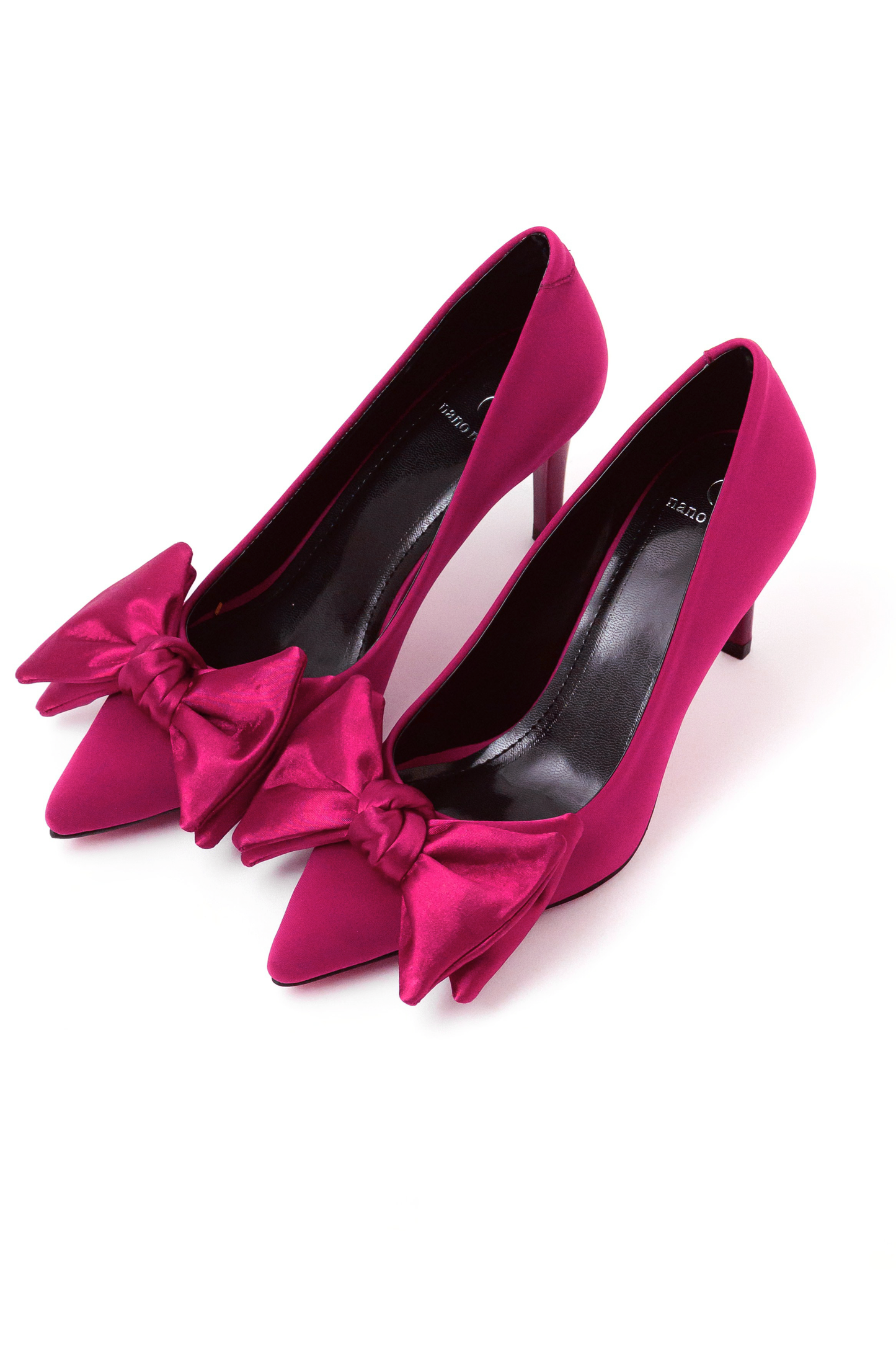 Crimson Rosette  Bow-Toe Stiletto Pumps